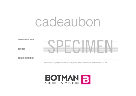 Botman Sound & Vision Cadeaubon 10 euro